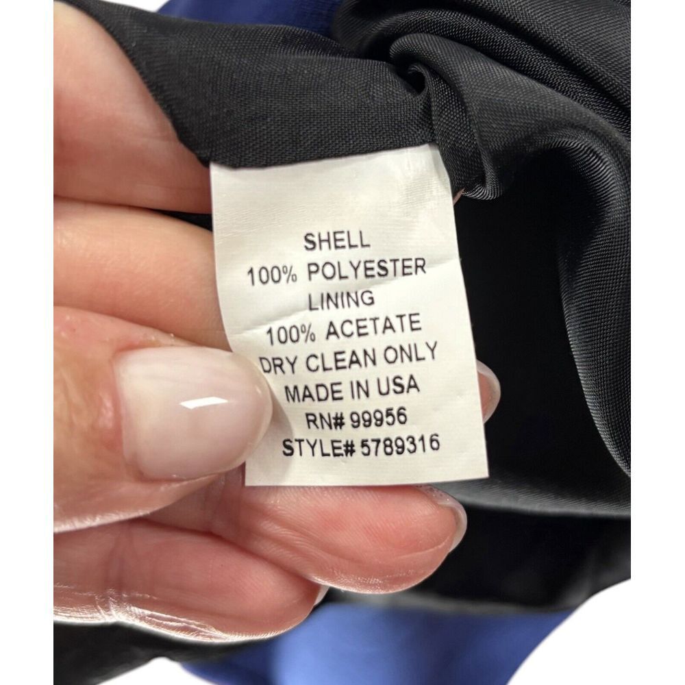 Shoshanna Stacie One Shoulder Mini‎ Dress Blue Designer Classy Formal Size 2 - Picture 10 of 11